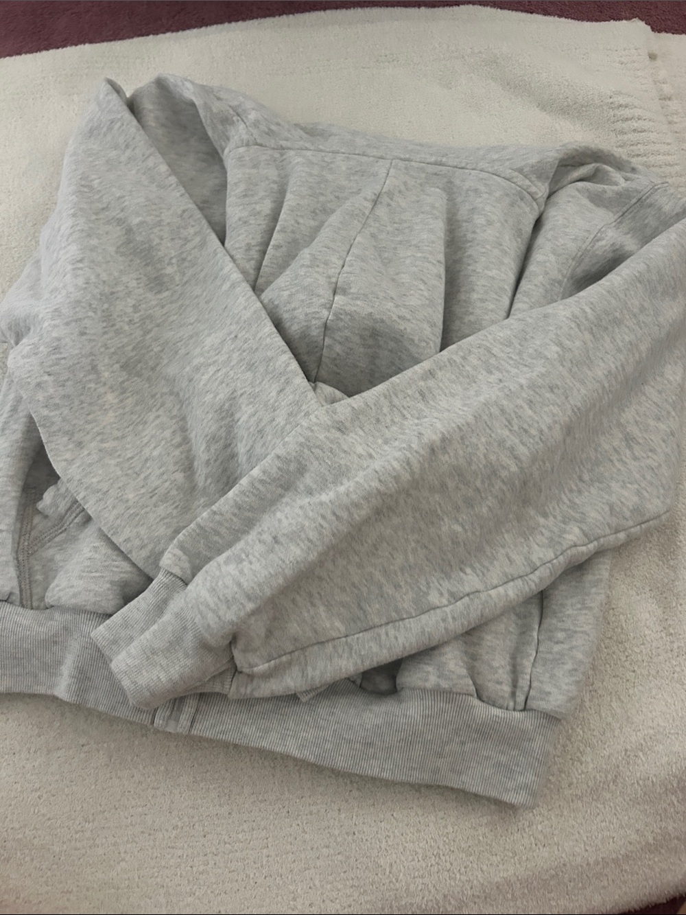 Hollister Light Gray Zip Hoodie